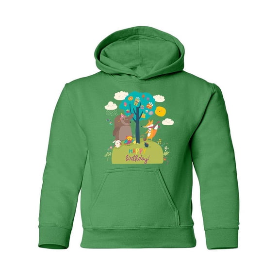 Birthday Animals Hoodie Juniors -Image by Shutterstock, Medium
