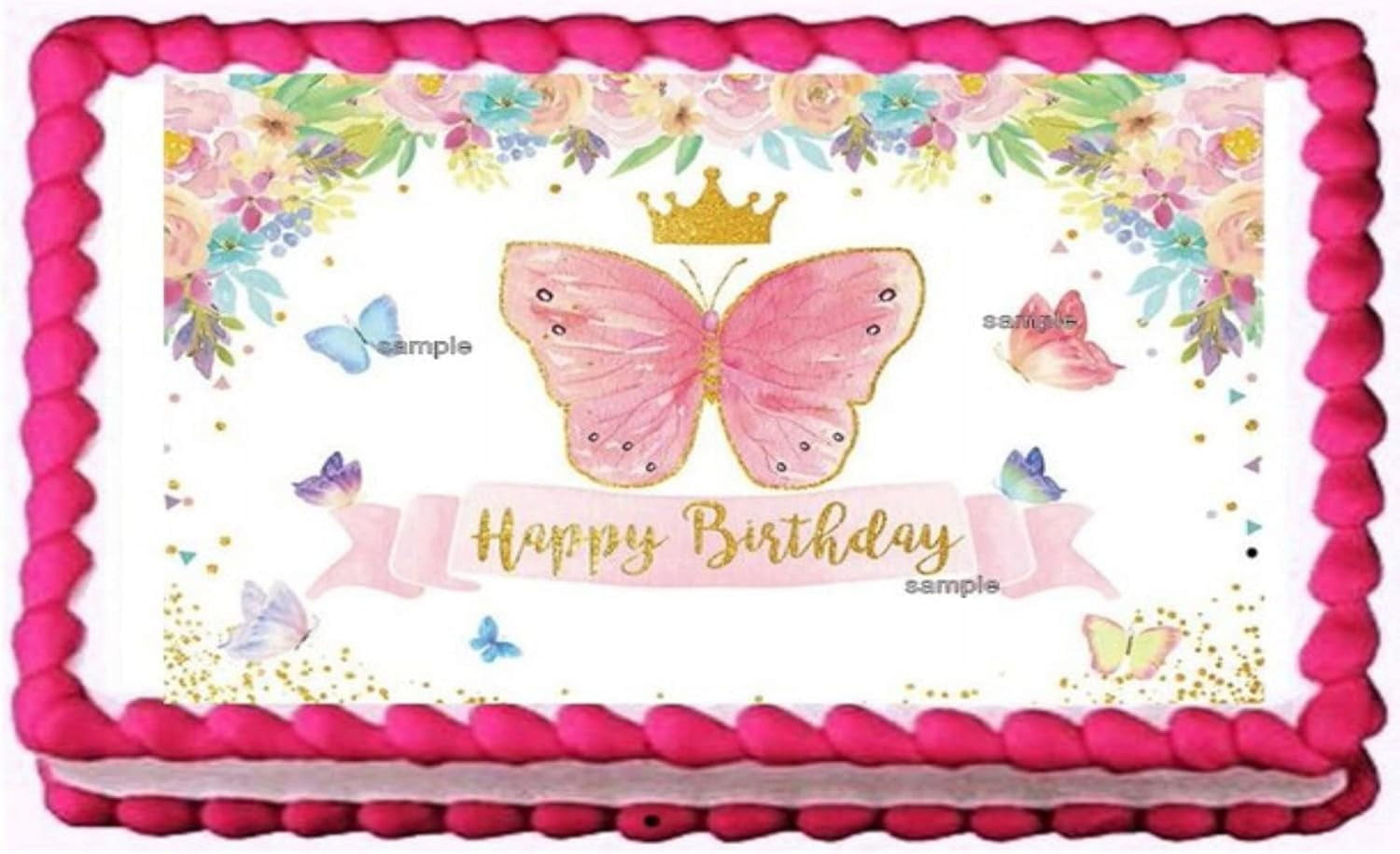 Birthday Baby Shower Edible Cake Topper Edible Image Cake Toppers ...