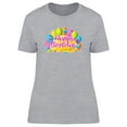 thumbnail image 1 of Birthday Balloons And Cake T-Shirt Women -Image by Shutterstock, Female Large, 1 of 2