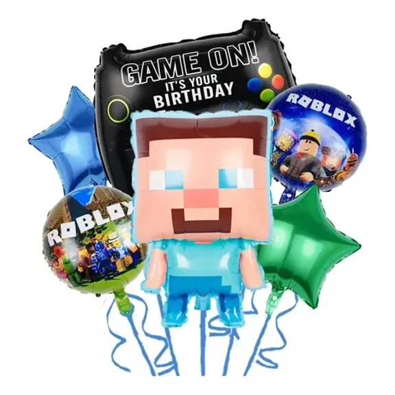 Birthday Balloons Decoration Minecraft Themed Party