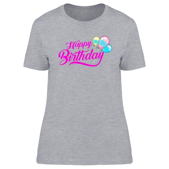 Birthday Balloons. T-Shirt Women -Image by Shutterstock, Female Small