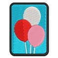 thumbnail image 1 of Birthday Balloons Trio Applique Multi-Color Embroidered Hook & Loop Patch - 3.5 Inch Large, 1 of 5
