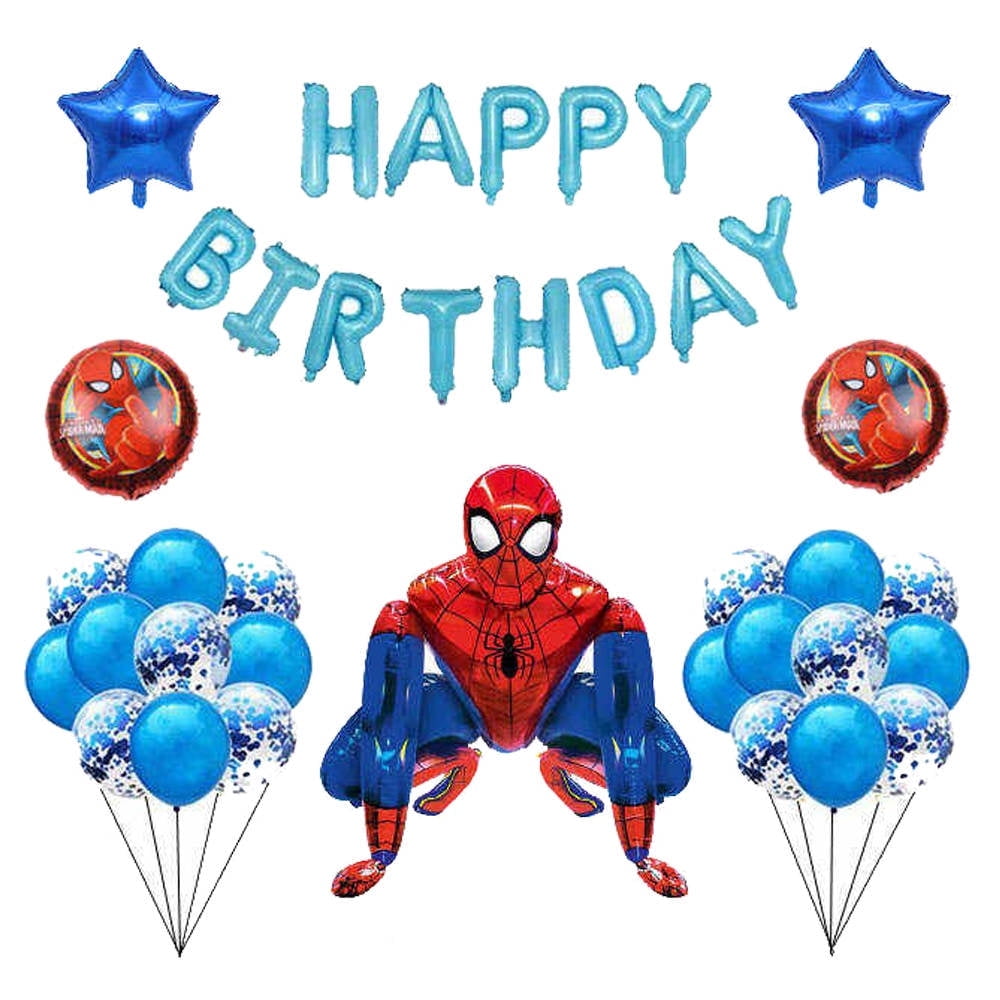 BCD-PRO Set of Birthday Balloons and Birthday Banner for Party Decorations, 30-Pcs, 25 in