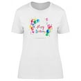 thumbnail image 1 of Birthday Banner With Balloons T-Shirt Women -Image by Shutterstock, Female Medium, 1 of 2
