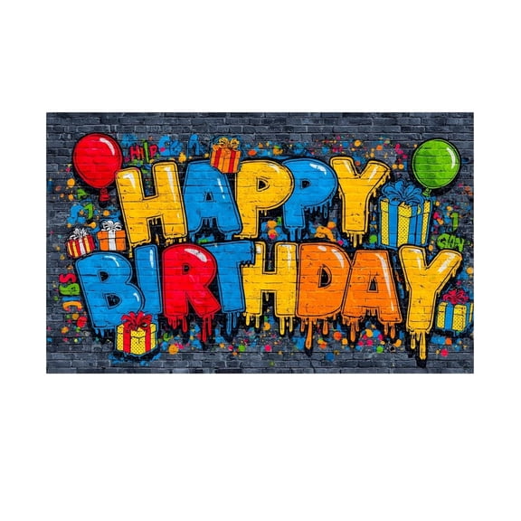Birthday Banner for Creating Party Making Unforgettable Memories and Surprises Polyester Decoration Black