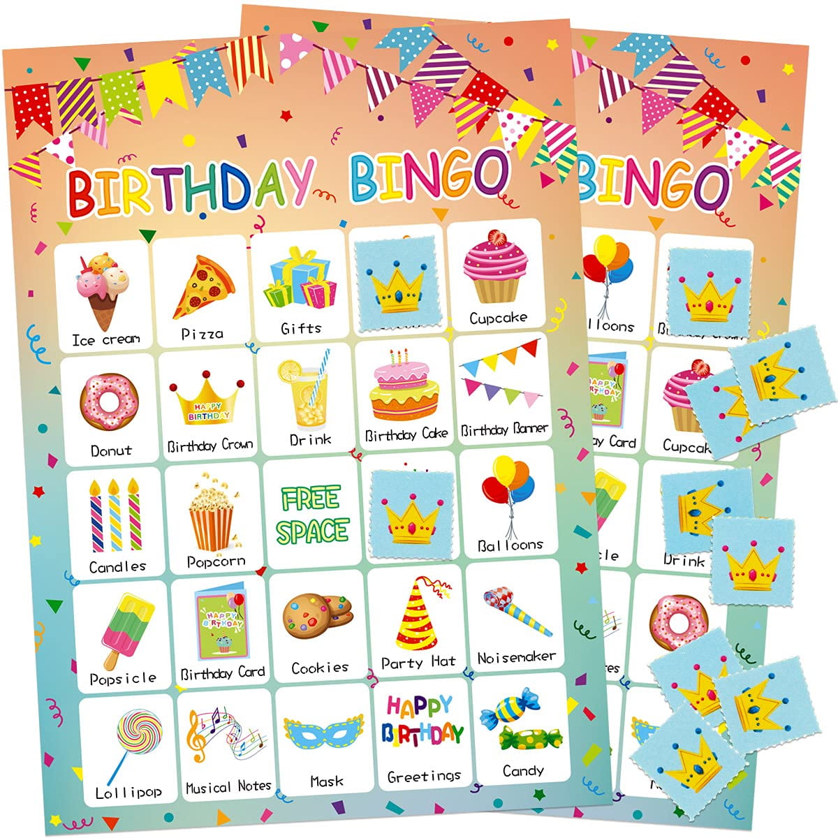 Barbie Games 60 Birthday Bingo Cards Printable Game, Pastel Kids Birthday Bingo Kids Birthday ...