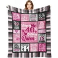 thumbnail image 1 of Birthday Blanket Birthday Gifts for Women - Stepping into 30th Birthday Like A Queen 50" X 60" Soft Throw Blanket - Best Happy 30th Birthday Gifts for Women 30th Woman Birthday Gift Ideas, 1 of 5
