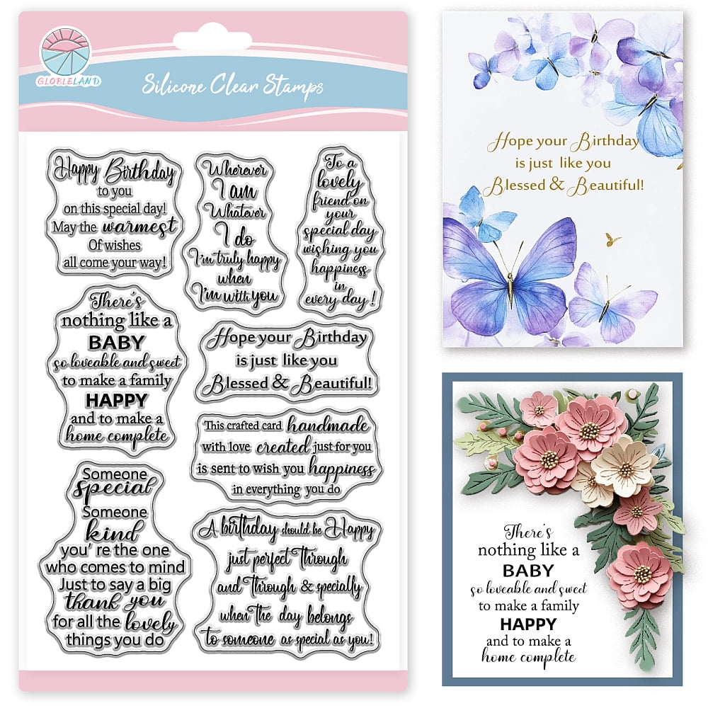 Birthday Blessing Words Clear Stamps for Scrapbooking Birthday Wishes ...