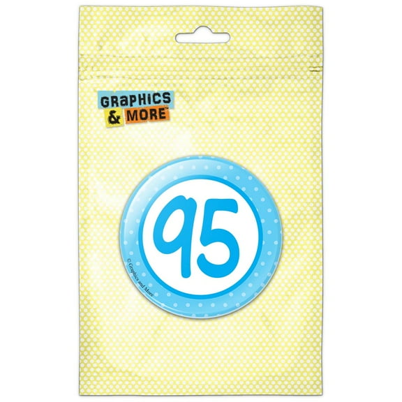 Birthday Blue Dots 95 Pinback Button Pin Badge