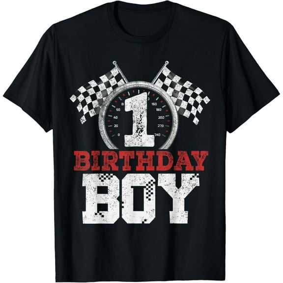 Birthday Boy 1 One Race Car 1st Birthday Racing Car Driver T-Shirt