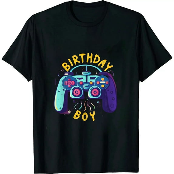 Birthday Boy 7 Video Game Controller Gamer 7th Birthday Gift T-Shirt