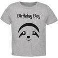 thumbnail image 1 of Birthday Boy Cute Sloth Face Toddler T Shirt, 1 of 1