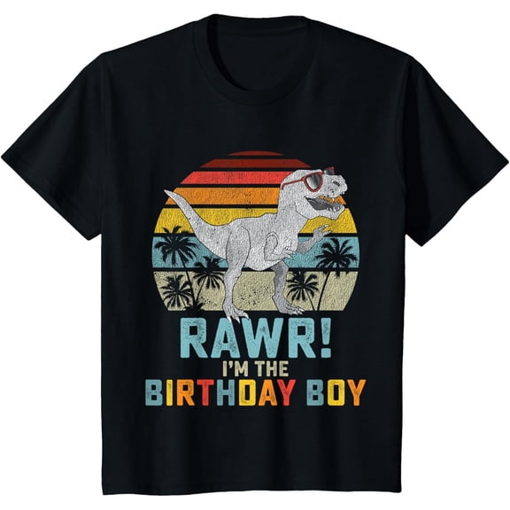 Birthday Boy Dinosaur T-Shirt – T-Rex Family Matching Tee for Kids