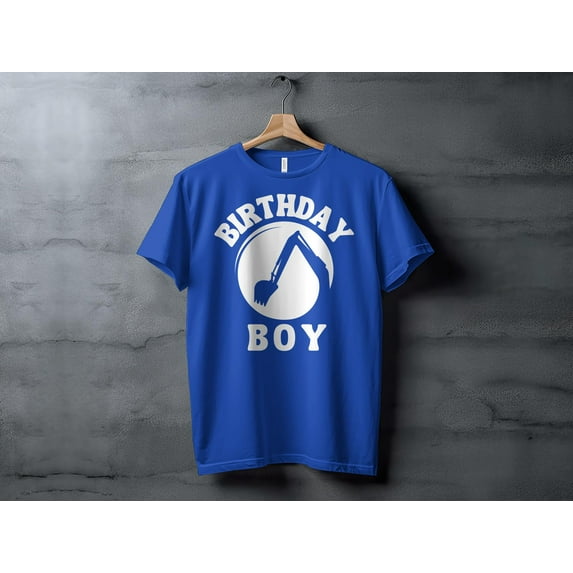 Birthday Boy Excavator Tshirt, Construction Birthday Party Gift, Construction Theme Digger Birthday Shirt, Boys Construction Tshirt