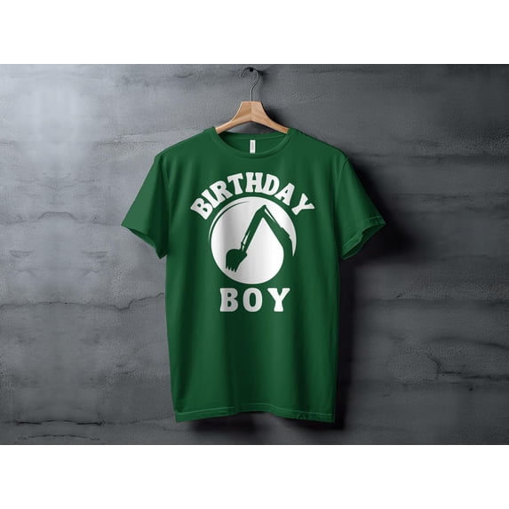 Birthday Boy Excavator Tshirt, Construction Birthday Party Gift, Construction Theme Digger Birthday Shirt, Boys Construction Tshirt
