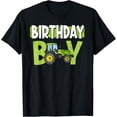 thumbnail image 1 of Birthday Boy Family Matching Tractors Farm Trucks Bday T-Shirt men and women can wear, black, white, gifts., 1 of 4