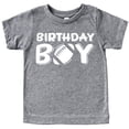 thumbnail image 1 of Birthday Boy Football Sports Lover Birthday Shirt for Boys All Ages Birthday Granite Heather Shirt 5-6, 1 of 6