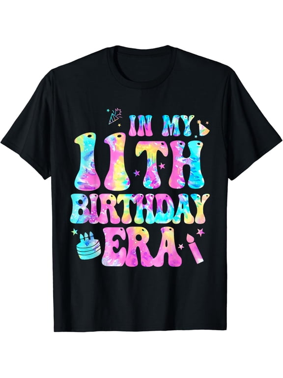 Birthday Boy Girl T-Shirt In My 11th Birthday Era 11 Year Old Eleven mens t shirt,black,women,funny,misfits,men,journey
