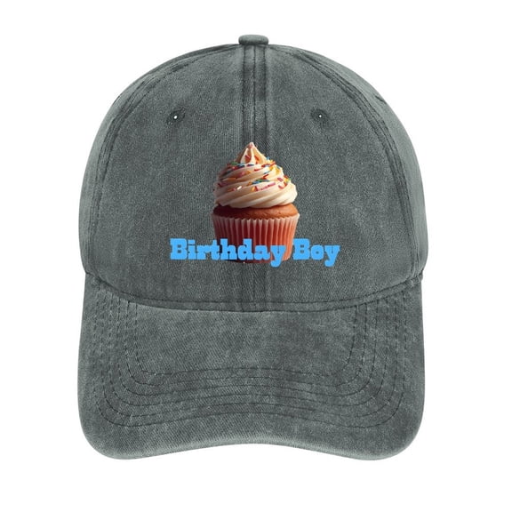Birthday Boy Gray Baseball Cap for Men Women, Adjustable Snapback Hats Cotton Hat