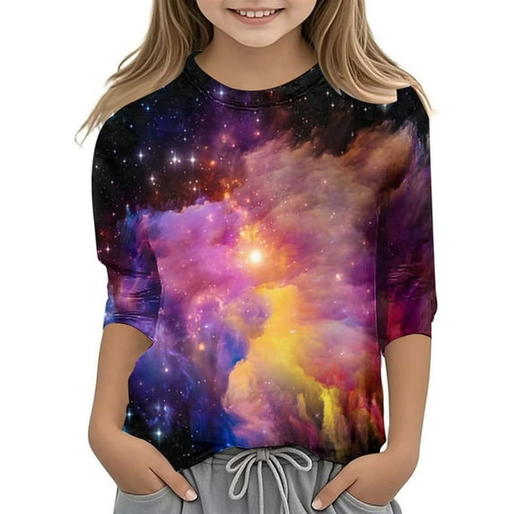 Birthday Boy Shirt Birthday Girl Shirts 3/4 Sleeve Casual Crewneck Funny Graphic Print Tees Tops Kids Fashion Clothing M21 Yellow 12-13 Years