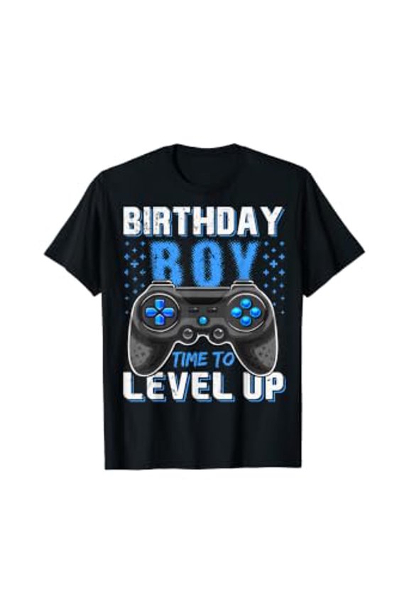 Birthday Boy Time To Level Up Video Game Birthday Gamer Gift T-Shirt
