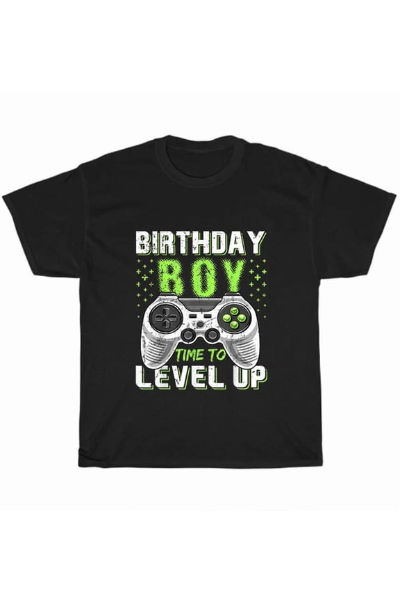 Birthday Boy Time To Level Up Video Game Gamer Gaming T-Shirt Unisex Tee Gift