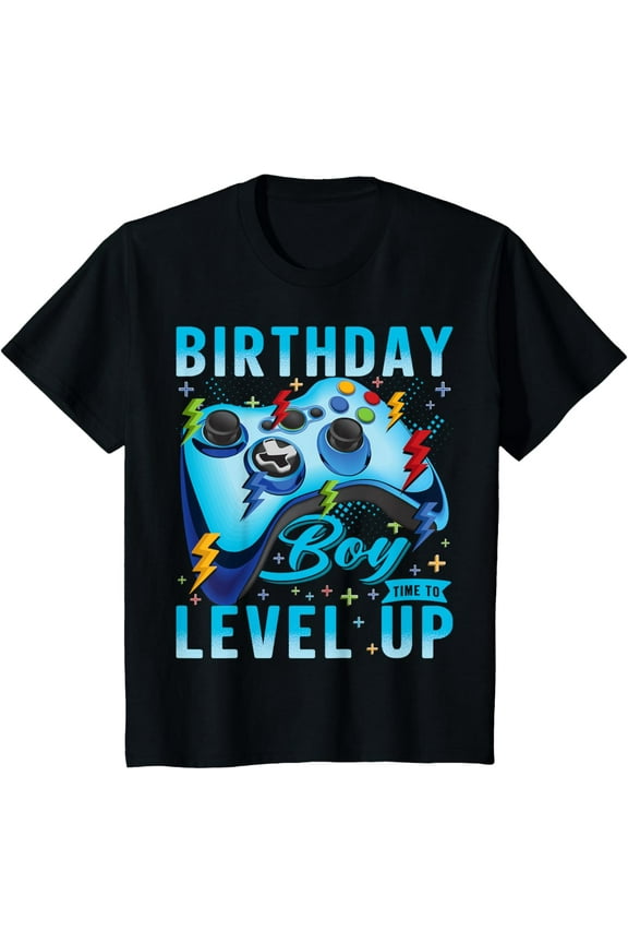 Birthday Boy Time to Level Up Video Game Birthday Gamer Boys T-Shirt