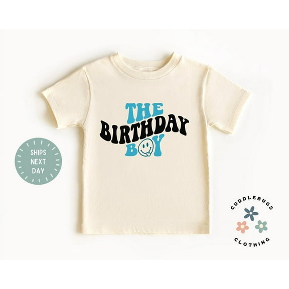 The Birthday Boy Toddler Shirt - Retro Birthday Boy Tee - Toddler Boy Birthday - Kids Natural Toddler Tee, New Born, Baby Shower Gift, New Parents Gift