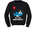 thumbnail image 1 of Birthday Boy or Girl Shark Top Funny Gift Toddler Kids Sweatshirt 5T Black, 1 of 3