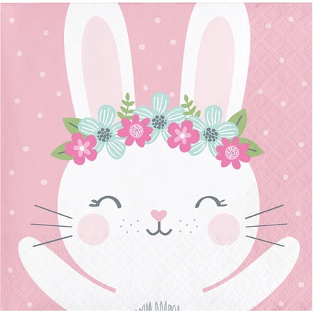 Birthday Bunny Beverage Napkin (16)