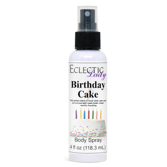 Birthday Cake Body Spray, Eclectic Lady, Hydrating Mist, Unisex, 4 oz