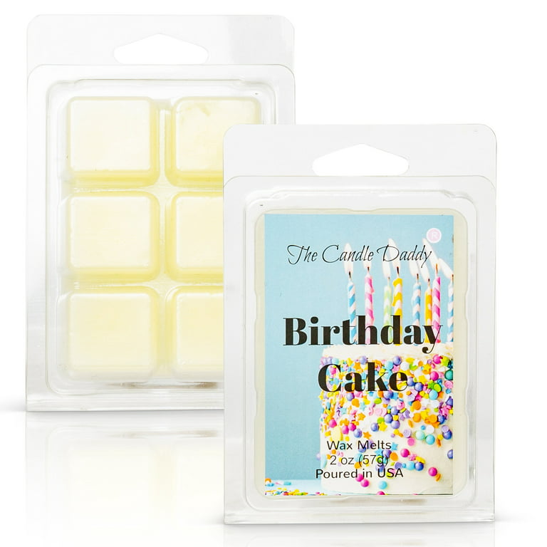 Birthday Cake - Cake Scented Melt- Maximum Scent Wax Cubes/Melts- 1 Pack -2  Ounces- 6 Cubes 