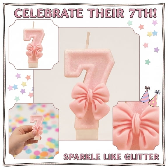 Birthday Cake Candle, Birthday Candle, Number Candle, 5inTall, Light Pink, Cake Topper St Birthday Girl, , Unscented Wax, Party Display