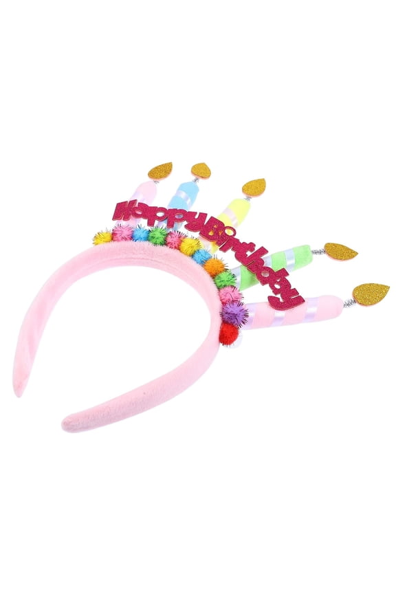 Birthday Cake Candle Headband, Cloth Party Hairband for Women, Festive Birthday Celebration Hair Accessory, Novelty Headwear for Party Decor & Photo Prop(RL 1 PC)