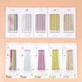 thumbnail image 1 of Birthday Cake Candle Party Candle Long Rod Golden Thread Pencil Candle Slender Candle Baking 60pcsGold-Gold, 1 of 1