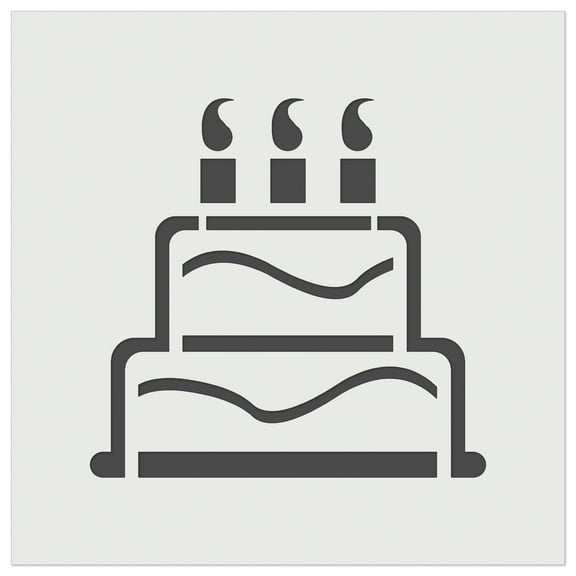Birthday Cake DIY Cookie Wall Craft Stencil - 4.5 Inch