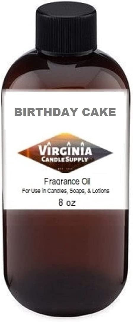 Birthday Cake Fragrance Oil 8 oz Bottle for Candle Making, Soap Making, Tart Making, Room Sprays, Lotions, Car Fresheners, Slime, Bath Bombs, Warmers
