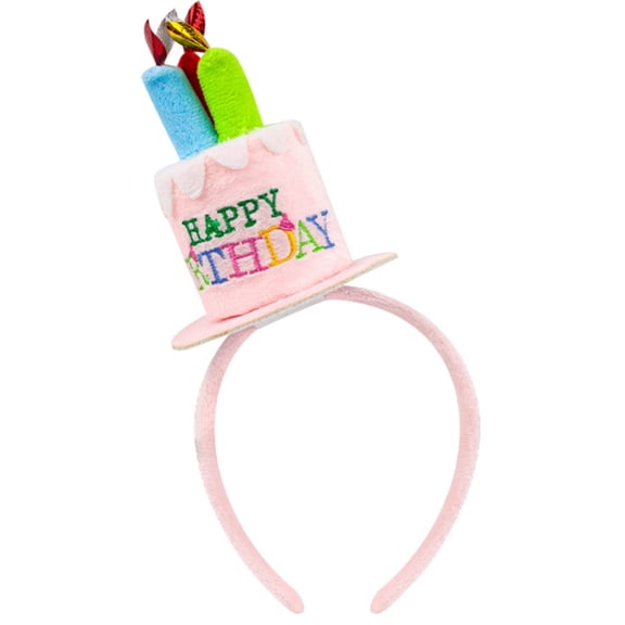 Birthday Cake Pompoms Twisted Rod Candle Headwear Hair Styling Accessories