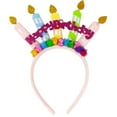 thumbnail image 1 of Birthday Cake Pompoms Twisted Rod Candle Headwear Hair Styling Accessories, 1 of 6