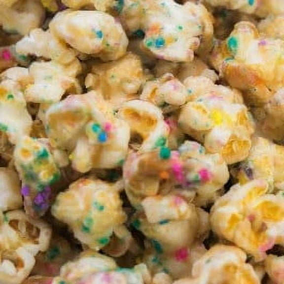 Birthday Cake Popcorn - Share Bag (12-13 Cups), Sweet Candy Coated Popcorn, Rainbow Sprinkles Colors