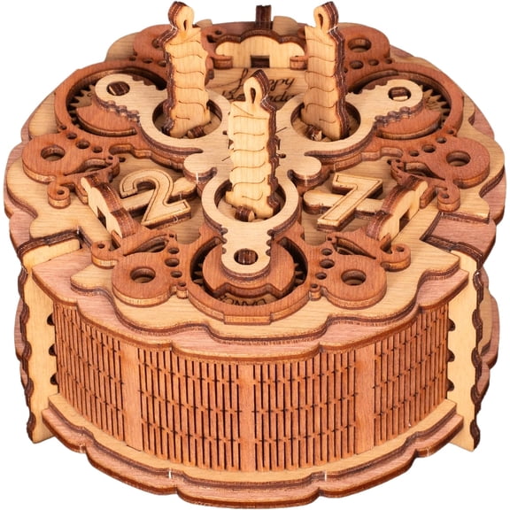 Birthday Cake Puzzle Box 3D Gift Box for Adults Money Holder Puzzle Game Escape Room Brain Teaser for Men & Women