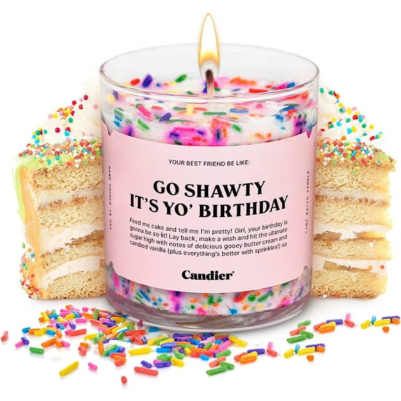 Birthday Cake Scented Candle, Natural Soy Candle with Birthday Cake & Buttercream Notes, Aromatherapy for Relaxation, Unique Candles Gifts for Women, 60-Hour Burn Time - Candier by Ryan Porter