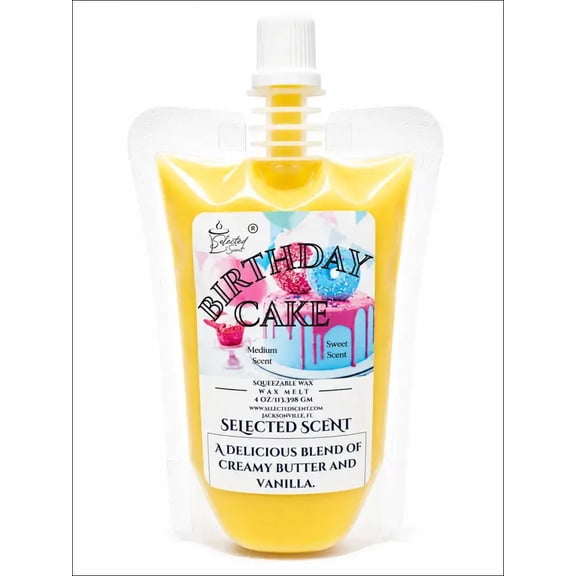 Birthday Cake Squeezable Wax Melt - Creamy Vanilla (4Ounces)