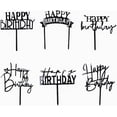 thumbnail image 1 of Birthday Cake Topper, 6pcs Acrylic Birthday Cake Toppers Happy Birth Cake Toppers for Decorations Gold Topper for Girls Women's Party Decorations, 1 of 7