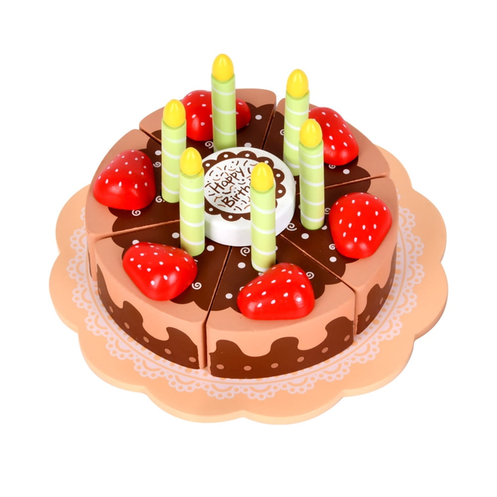 Birthday Cake Toy Cartoon Cake Cutting Plaything Pretend Play Toy Kids