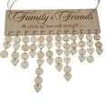 thumbnail image 1 of Birthday Calendar Board, Gaqring DIY Wooden Family Birthday Tracker Sign, Complete Kit with Wooden Discs Hearts Metal Fasteners Jute Rope Wall Hook for Home Gifts, 1 of 1