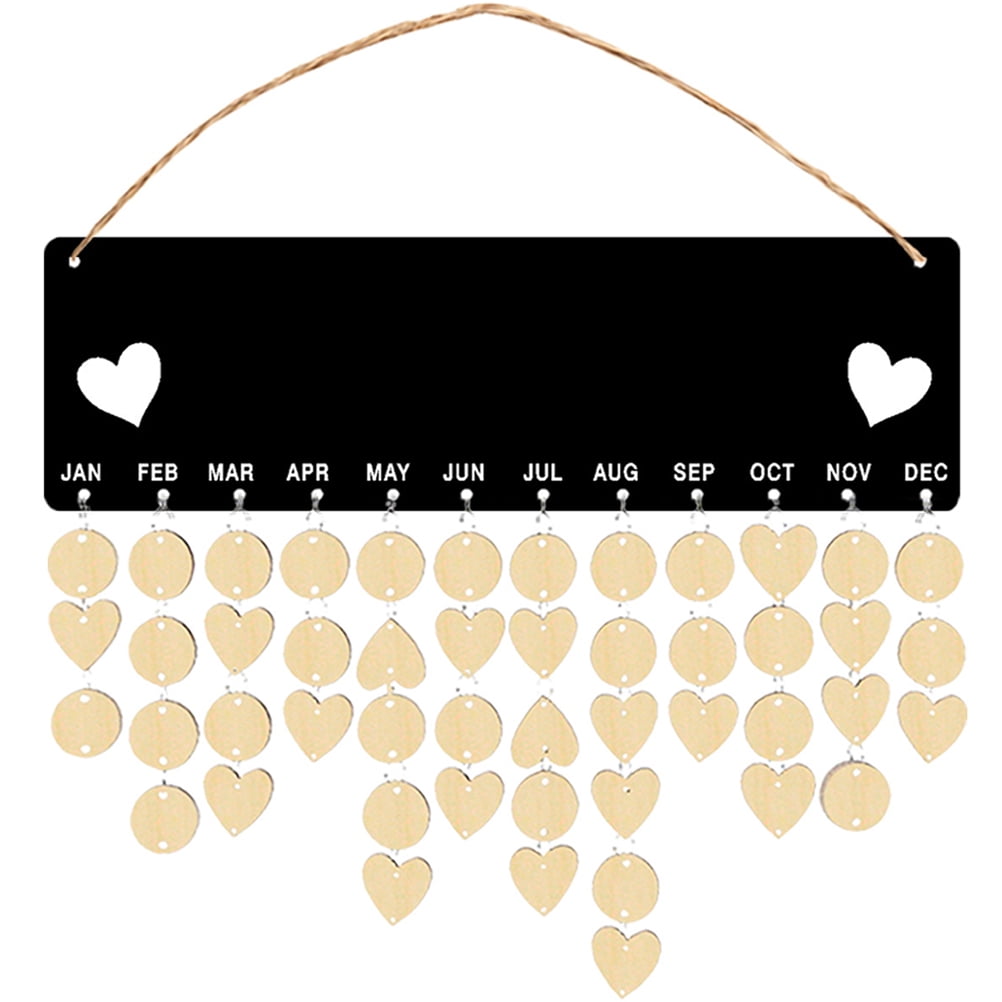 Birthday Calendar Labels Family Birthday Plaque with Tags Advent