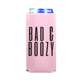 thumbnail image 1 of Birthday Can Coolers, Bad & Boozy Slim Spiked Seltzer Coolers, Funny Birthday Slim Coolies, Birthday Party Gift (Pink), 1 of 3