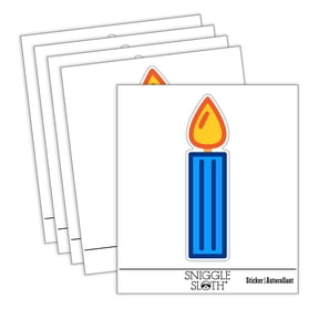 Birthday Candle Single Car Window Bumper Water Bottle Phone Tablet Laptop Waterproof Vinyl Decal Sticker Set 5-Pack - Gloss Finish - 2.0"
