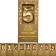 thumbnail image 1 of VITAM AMO Elegant Gold Number 5 Birthday Candle, 6' High, 3D Style, 1 of 10